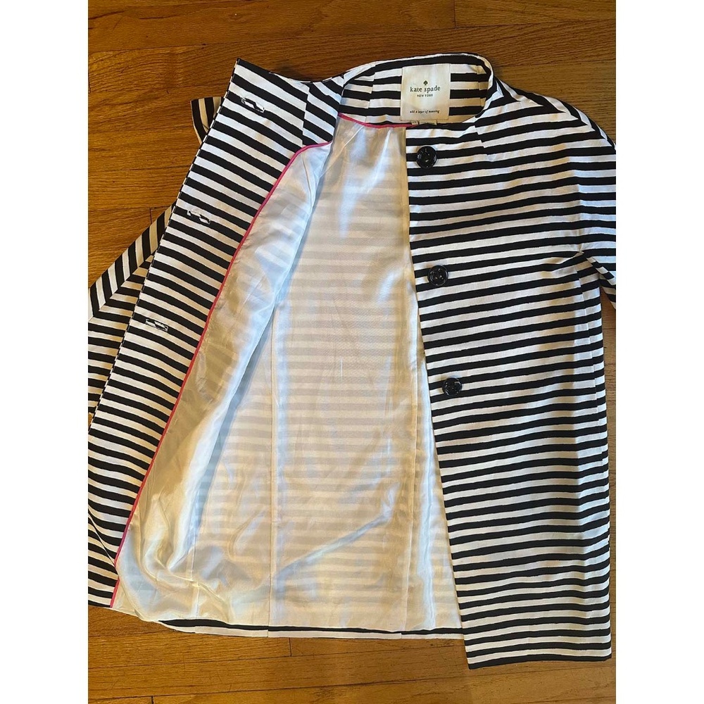 Kate Spade New York striped Dorothy coat - Picture 6 of 11